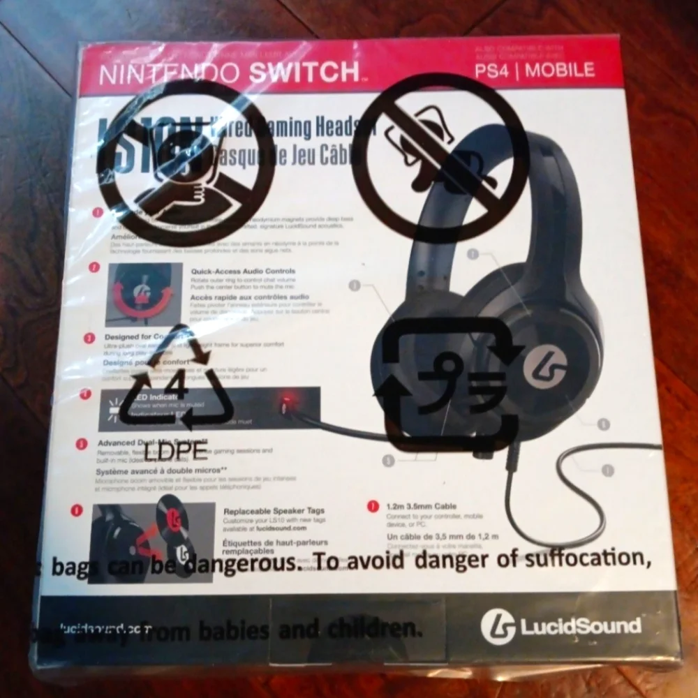 Lucidsound LS10N Wired Gaming headset NIB sealed for Nintendo switch PS4 mobile